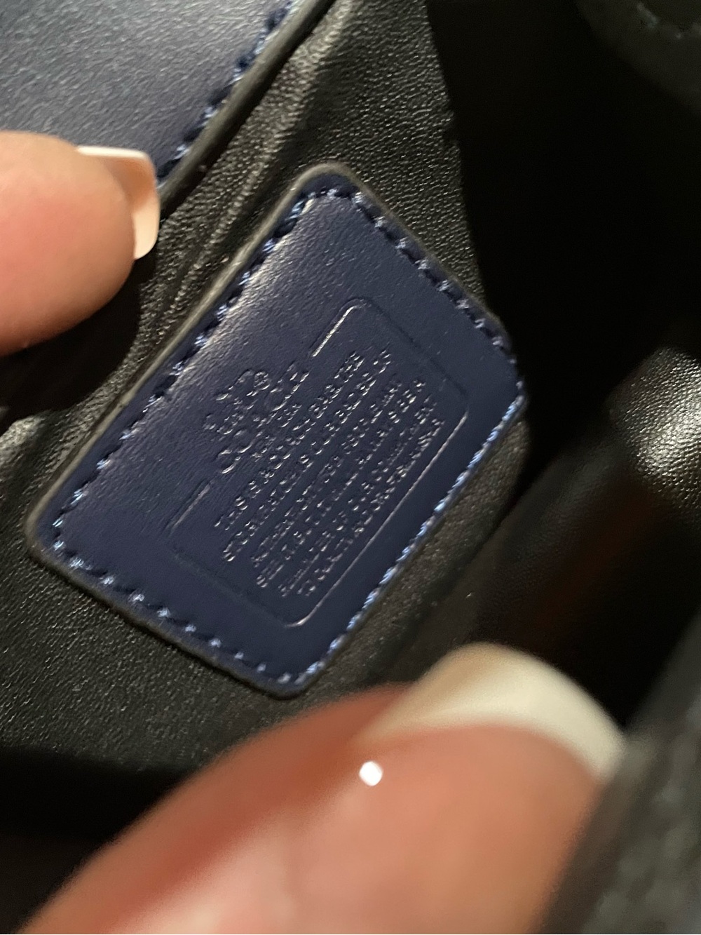 Coach Mini Top-Handle Bag in Denim Blue Crossbody - Picture 8 of 12